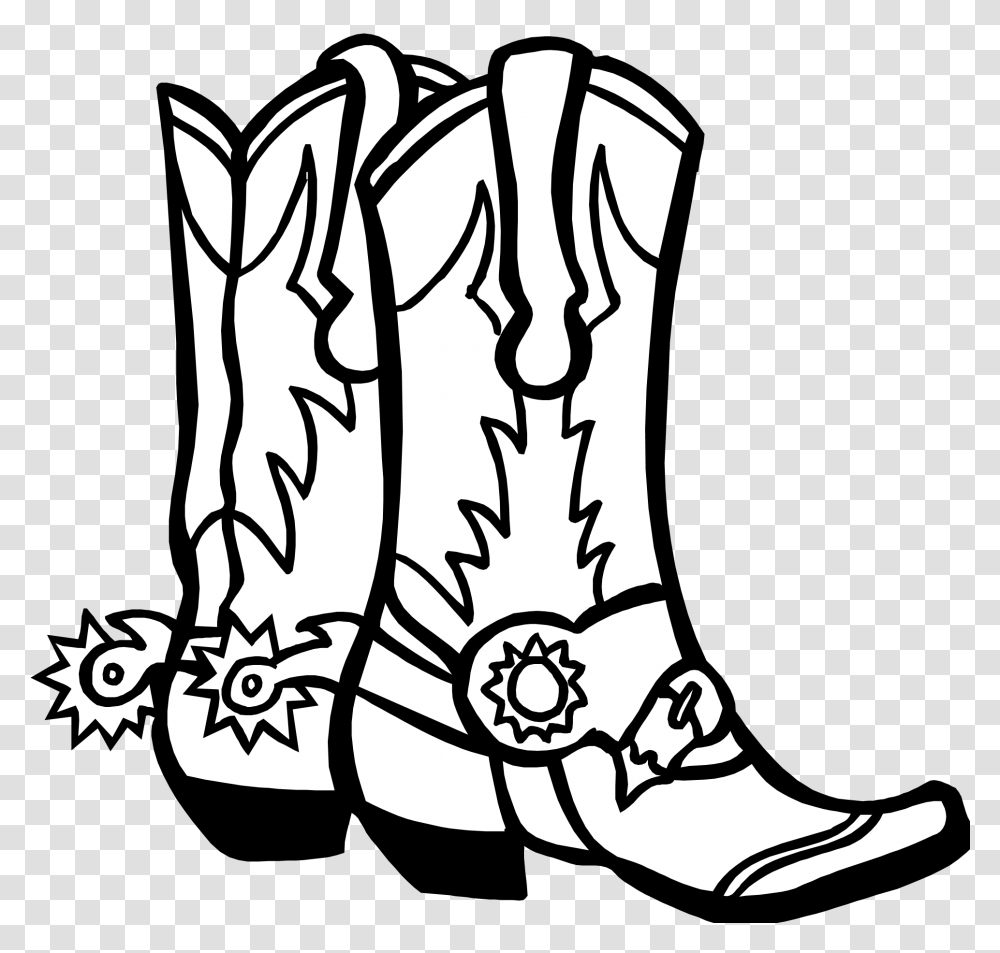 Boot Clipart Coloring, Apparel, Cowboy Boot, Footwear Transparent Png