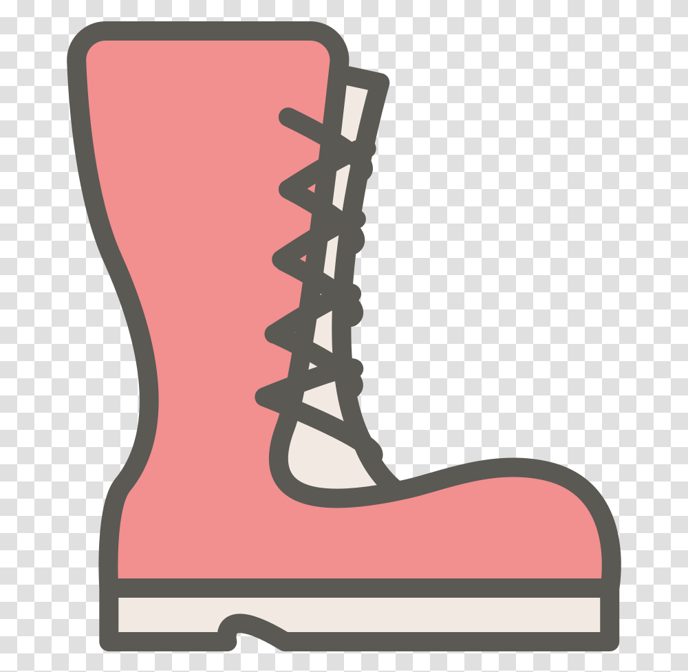 Boot Icon Pink Boots Icon, Apparel, Footwear, Riding Boot Transparent Png