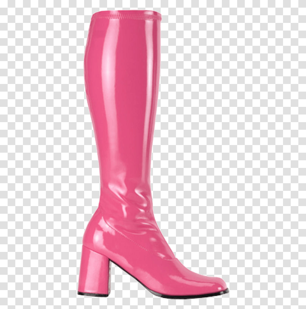 Boot Pink Block Heel Boots Pink, Apparel, Footwear, Sock Transparent Png
