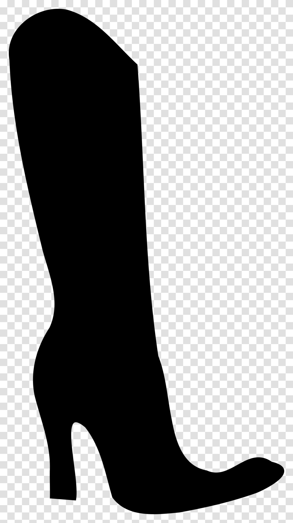 Boot Shoe Silhouette Clip Art High Heel Boot Clipart, Gray, World Of Warcraft Transparent Png