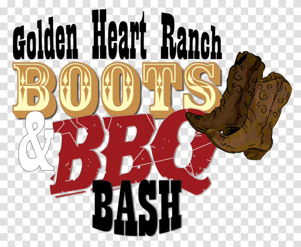Boots Bbq Bash Golden Heart Ranch, Alphabet, Number Transparent Png