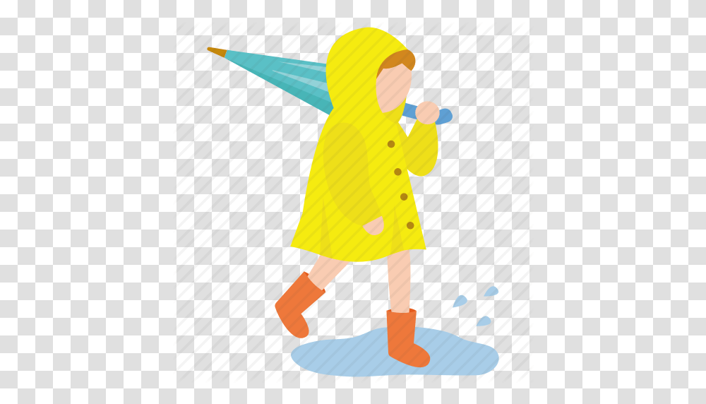 Boots Child Puddle Rain Raincoat Toddler Yellow Icon, Apparel, Toy Transparent Png