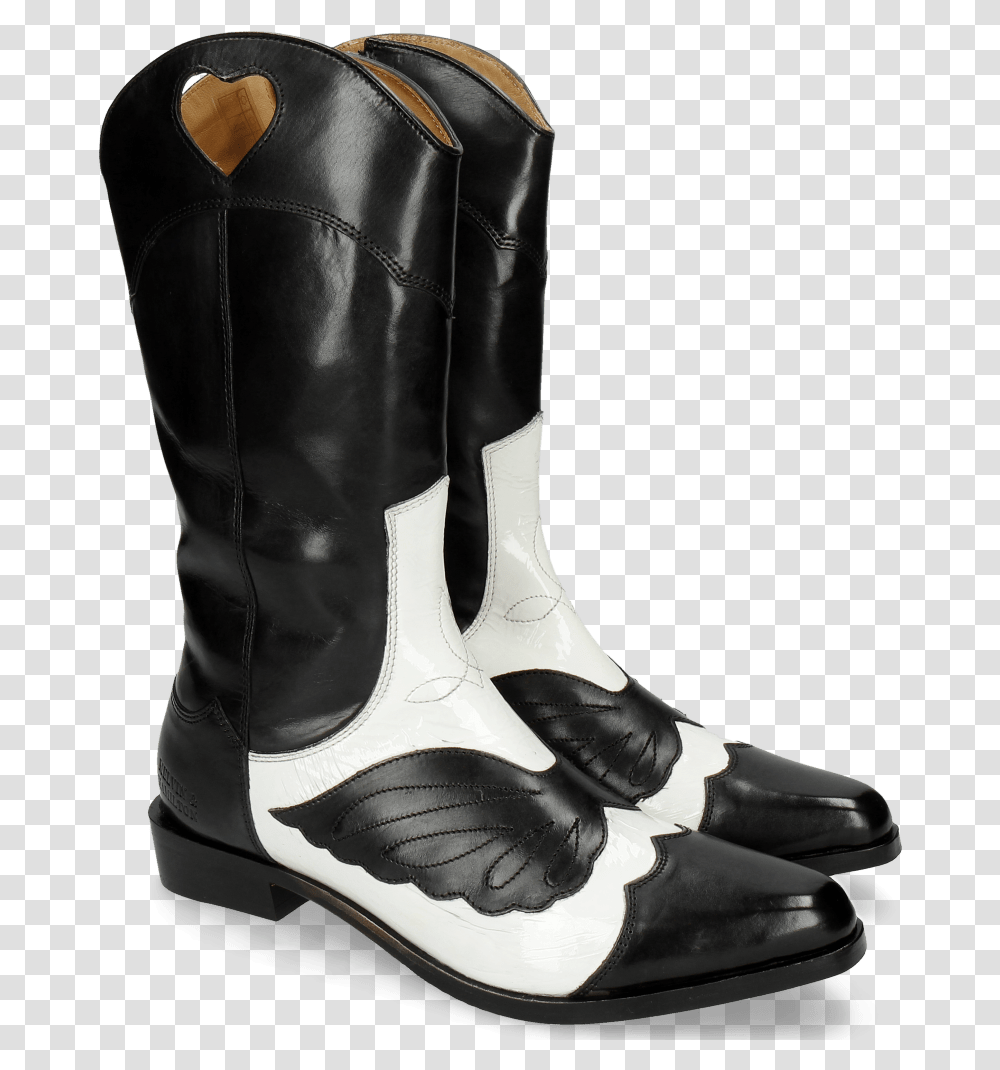 Boots Marlin 36 Black Soft Patent White Stitching Black Cowboy Boot, Apparel, Footwear, Person Transparent Png