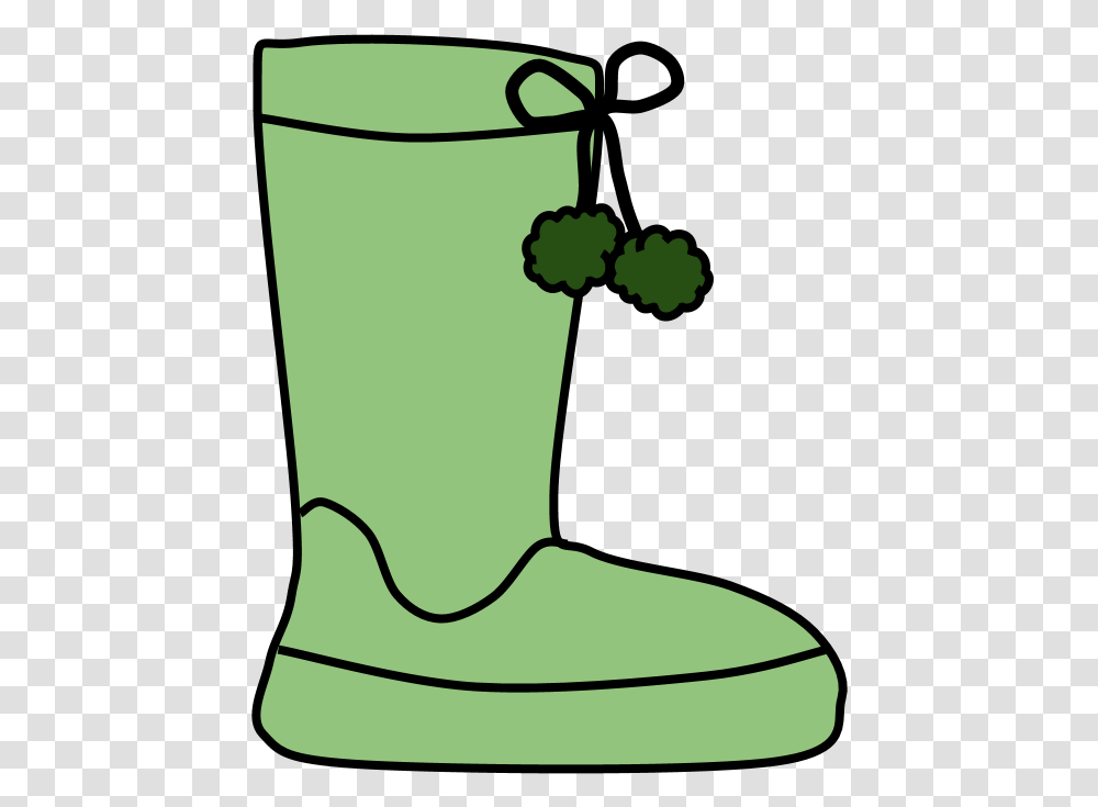 Boots Pom Poms Snow Rain Green Snow Boots Clipart, Apparel, Footwear, Can Transparent Png