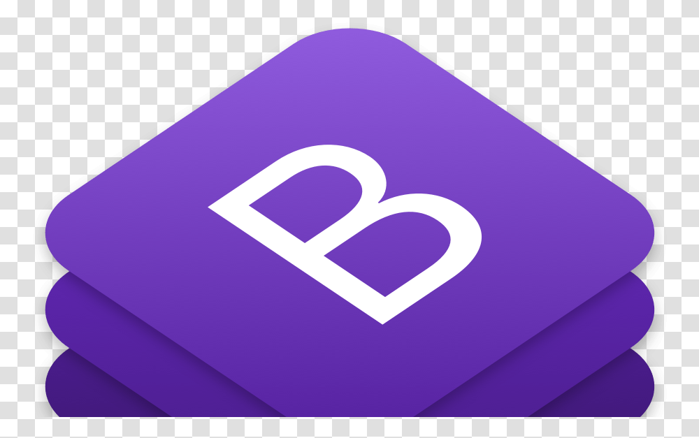 Bootstrap 4 Logo, Purple Transparent Png