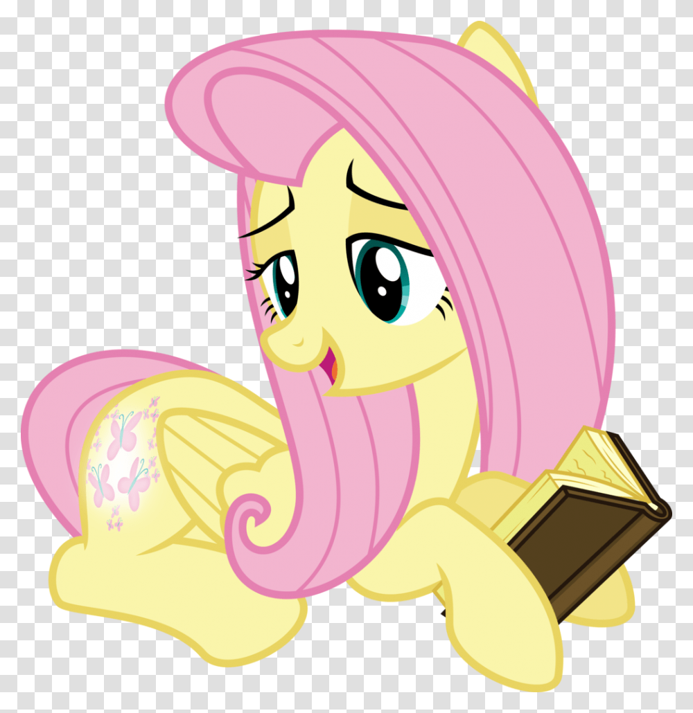 Booty Background Clip Free Download Fluttershy Reading A Book, Drawing, Doodle Transparent Png