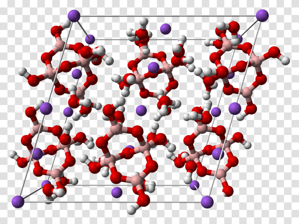 Borax Unit Cell 3d Balls Molecular Structure Of Borax Crystal, Medication, Pill, Sprinkles, Sweets Transparent Png