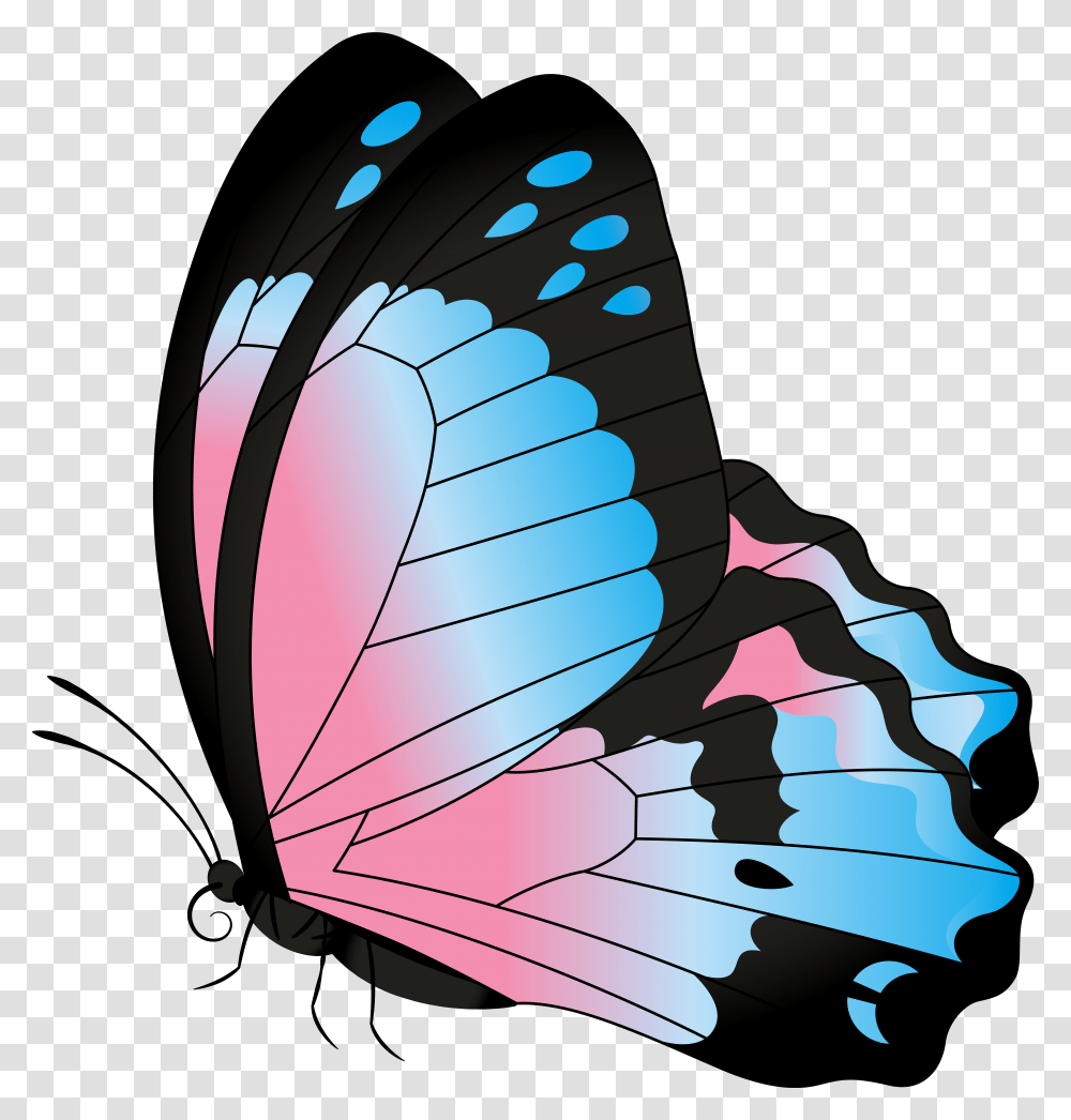 Borboleta Azul E Rosa Background Monarch Butterfly Clipart, Toy, Soccer Ball, Football Transparent Png