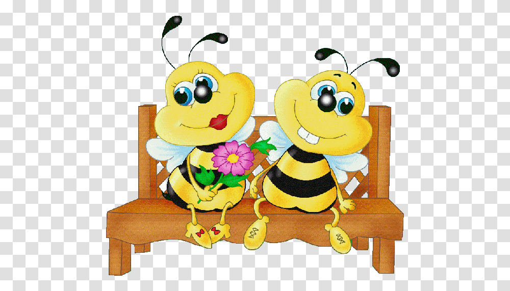 Borboletas & Joaninhas E Etc Arte De Abelha Honey Bees In Love, Furniture, Toy, Plush, Animal Transparent Png