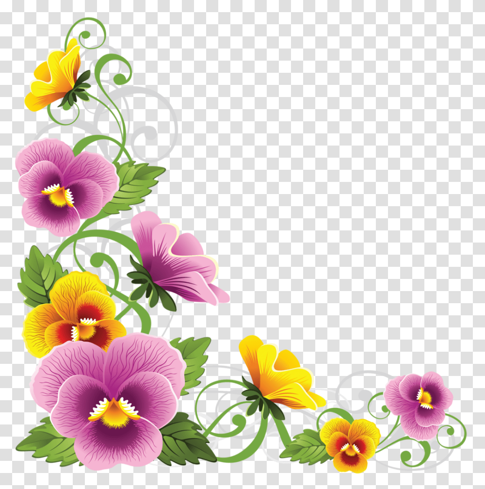 Borde Flores Flowers Clip Art And Art, Plant, Floral Design, Pattern Transparent Png