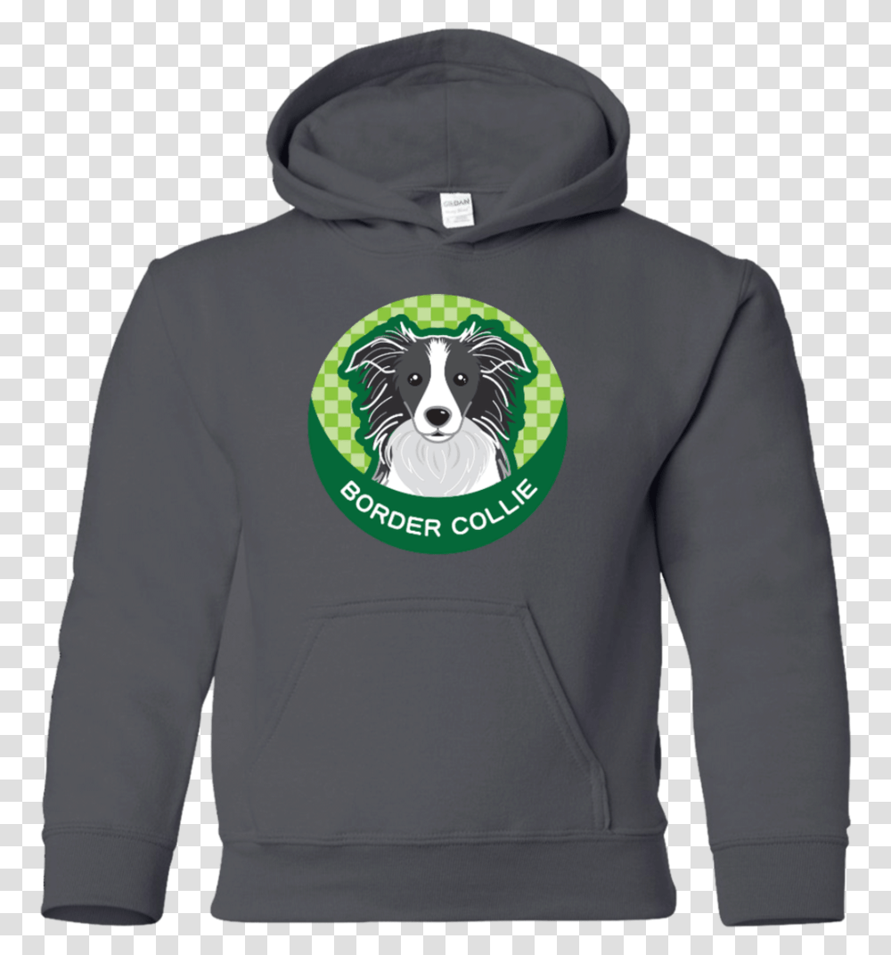 Border Collie Round Dog Logo Youth Pullover Hoodie Hoodie, Clothing, Apparel, Sweatshirt, Sweater Transparent Png