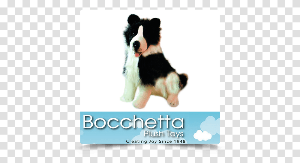 Border Collie Soft Plush Dog Tommy Bocchetta Bocchetta Plush Toys, Pet, Animal, Canine, Mammal Transparent Png