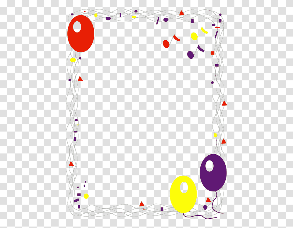 Border Designs For Music, Ball, Balloon, Paper, Confetti Transparent Png