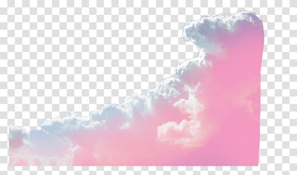Border Edge Pink Aesthetic Pastel Clouds Sky, Nature, Weather, Outdoors, Cumulus Transparent Png