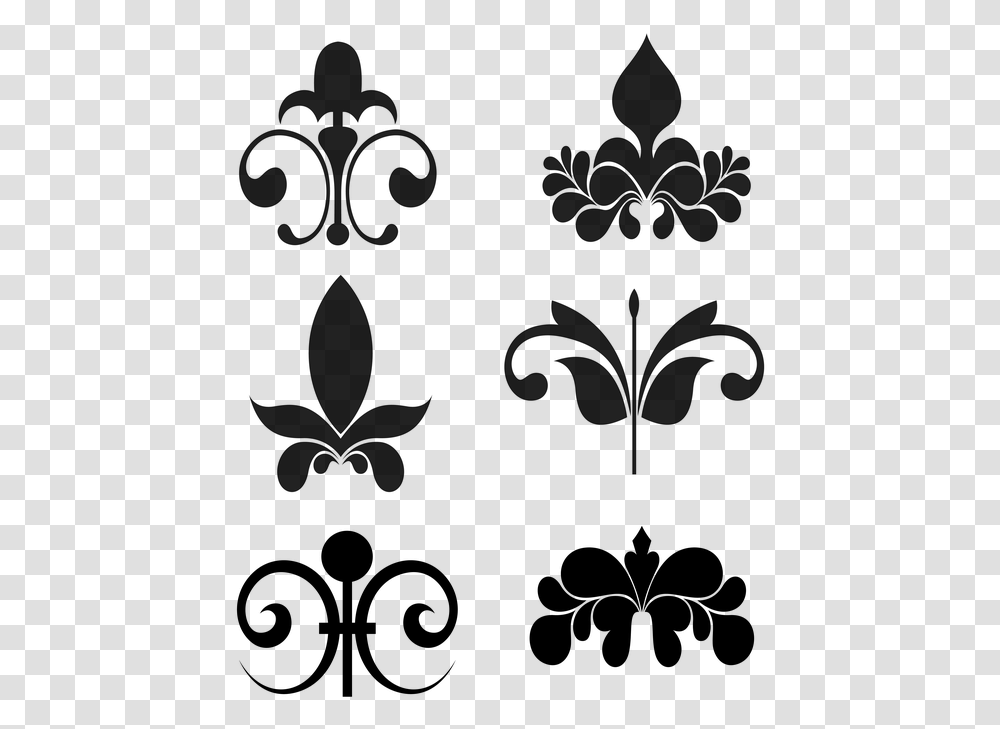 Border Flower Design In Black And White, Gray, World Of Warcraft Transparent Png