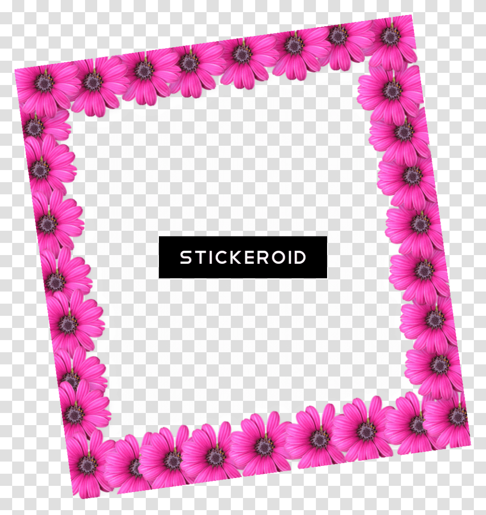 Border Flower Frame Photo Pink, Purple, Rug, Quilt Transparent Png