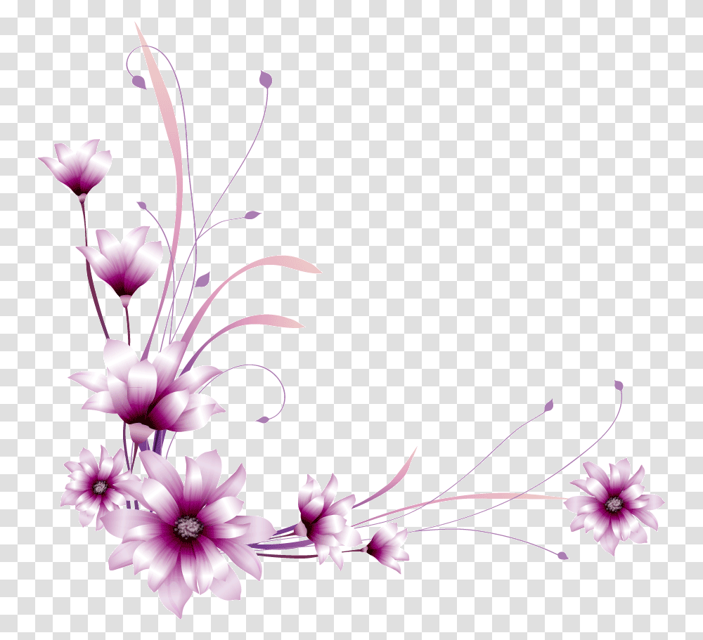 Border Flowers Hd, Floral Design, Pattern Transparent Png