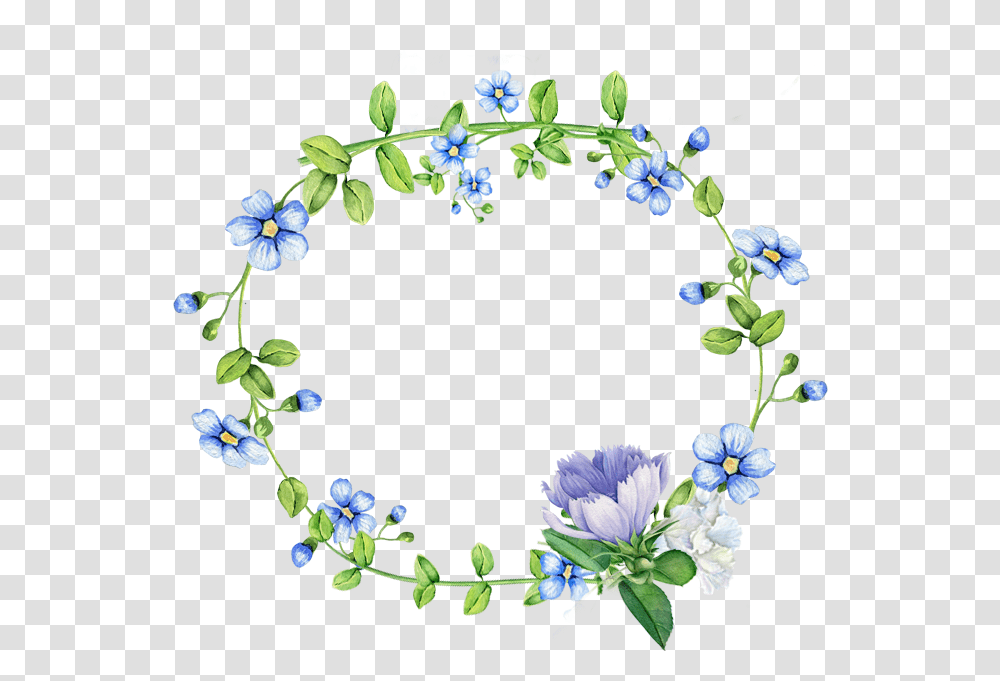 Border Forget Me Not, Floral Design, Pattern Transparent Png