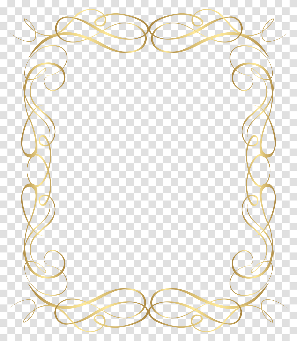 Border Frame Gold Clip Art Image, Oval, Pattern, Floral Design Transparent Png