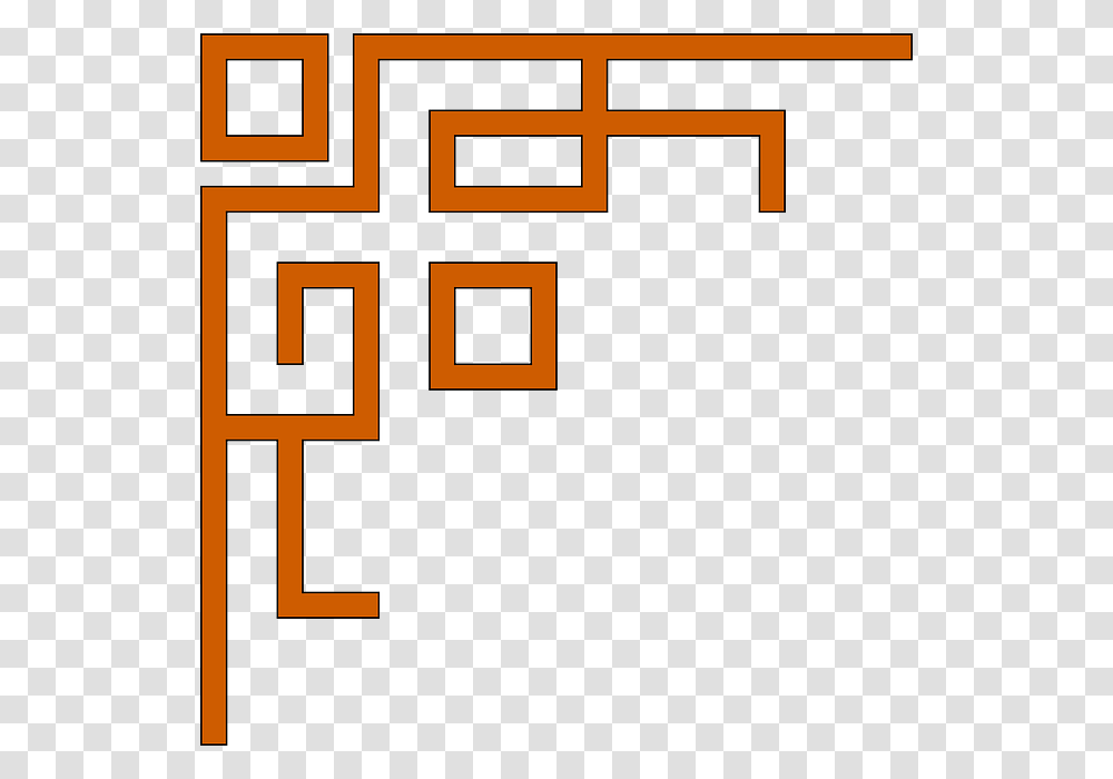 Border Frame Greek Decoration Design Pattern, Cross, Pac Man Transparent Png