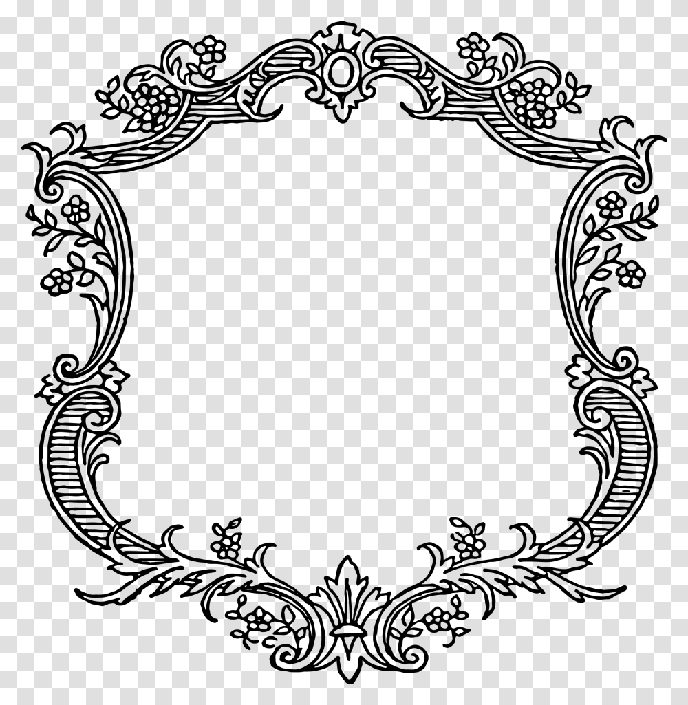 Border Frame Vintage Vector, Gray, World Of Warcraft Transparent Png