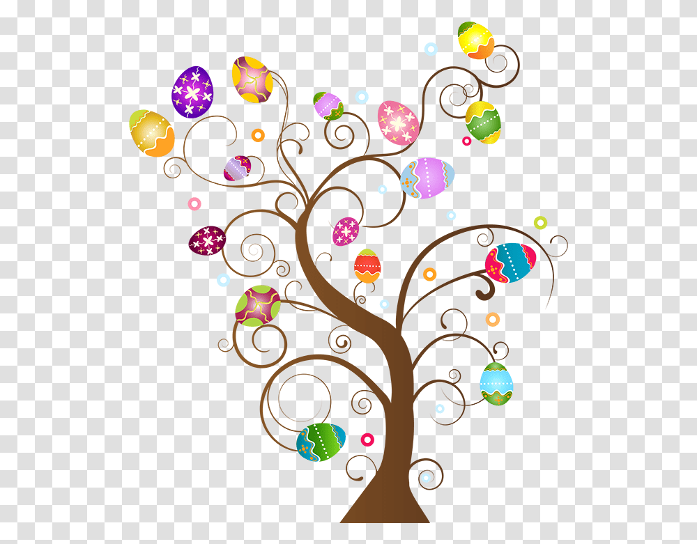 Border Free Download Best Easter Egg Tree Clipart, Graphics, Floral Design, Pattern Transparent Png