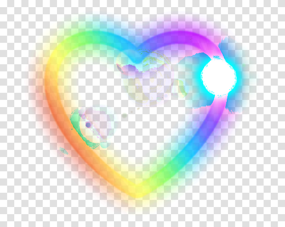 Border Neon Rainbow Glow Light Lighteffect Frame Heart, Purple, Sphere, Pattern Transparent Png