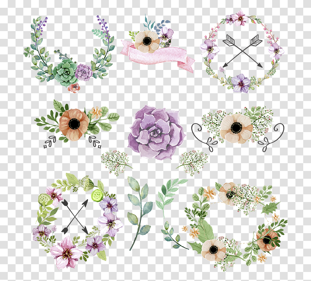 Border Wedding Floral Designs, Pattern, Plant Transparent Png