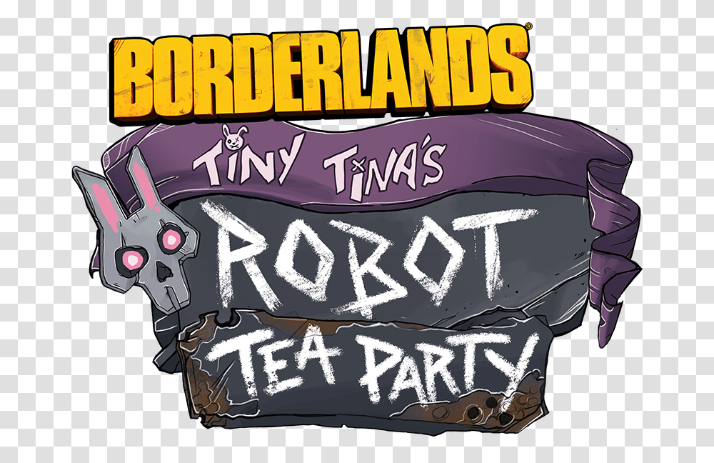 Borderlands Tiny Tina's Robot Tea Party - Tina Games Fiction, Label, Text, Sticker, Word Transparent Png