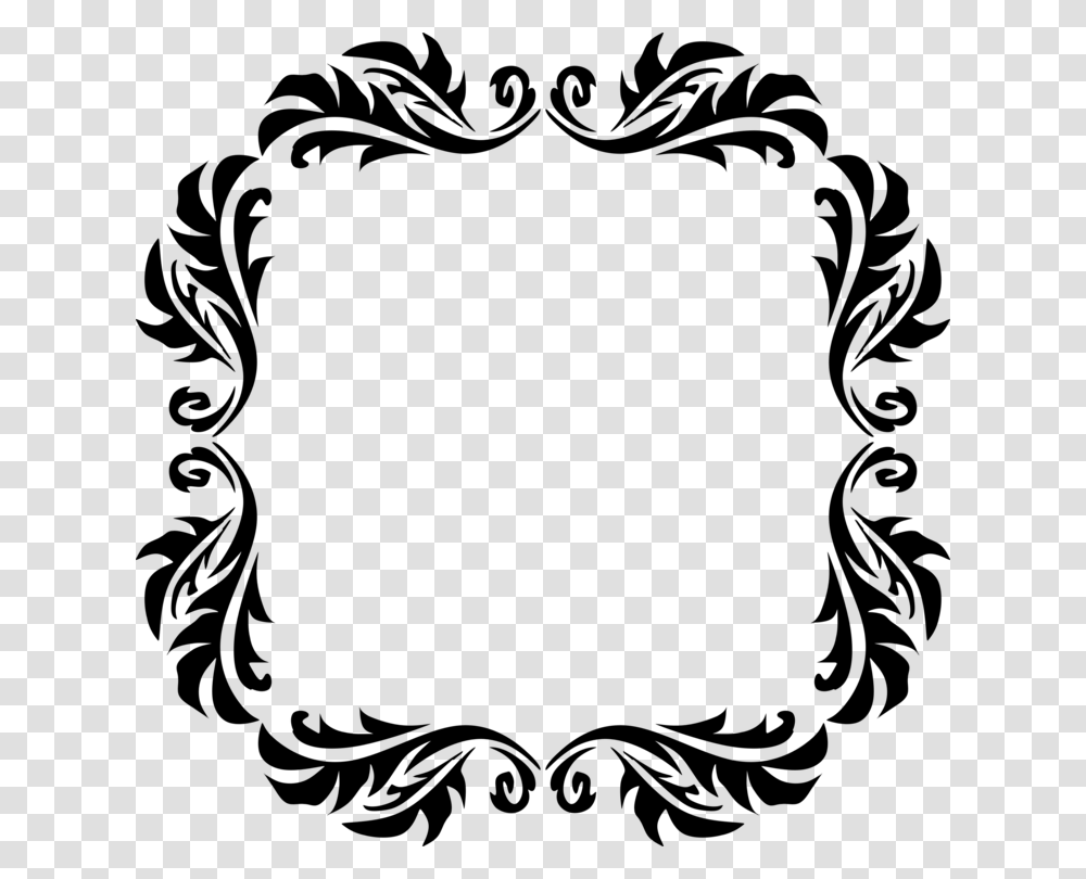 Borders And Frames Drawing Line Art Picture Frames Black And White, Gray, World Of Warcraft, Halo Transparent Png