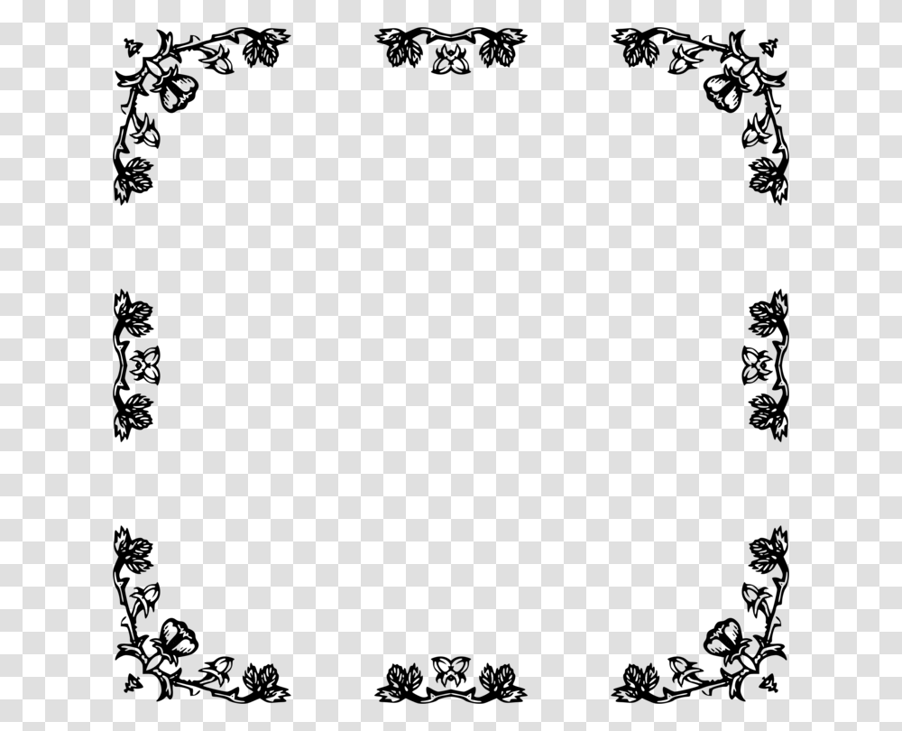 Borders And Frames Flower Rose Illustrator Computer Icons Free, Gray, World Of Warcraft Transparent Png