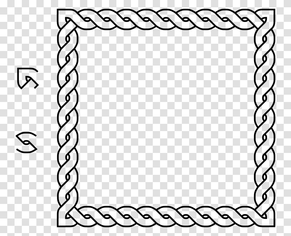 Borders And Frames Rope Celtic Knot Lasso, Gray, World Of Warcraft Transparent Png