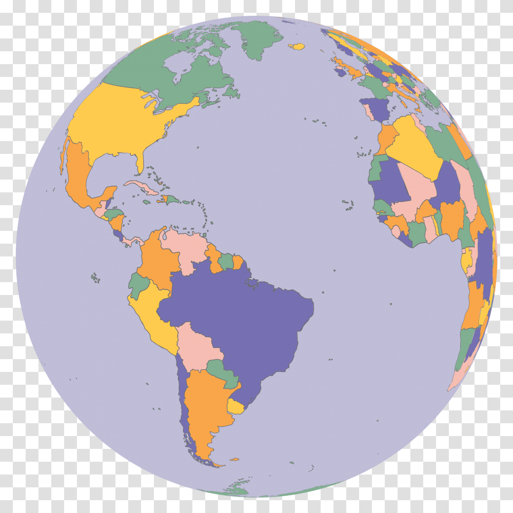 Borders Countries Earth Globe Map Nations Political World Map, Outer Space, Astronomy, Universe, Planet Transparent Png