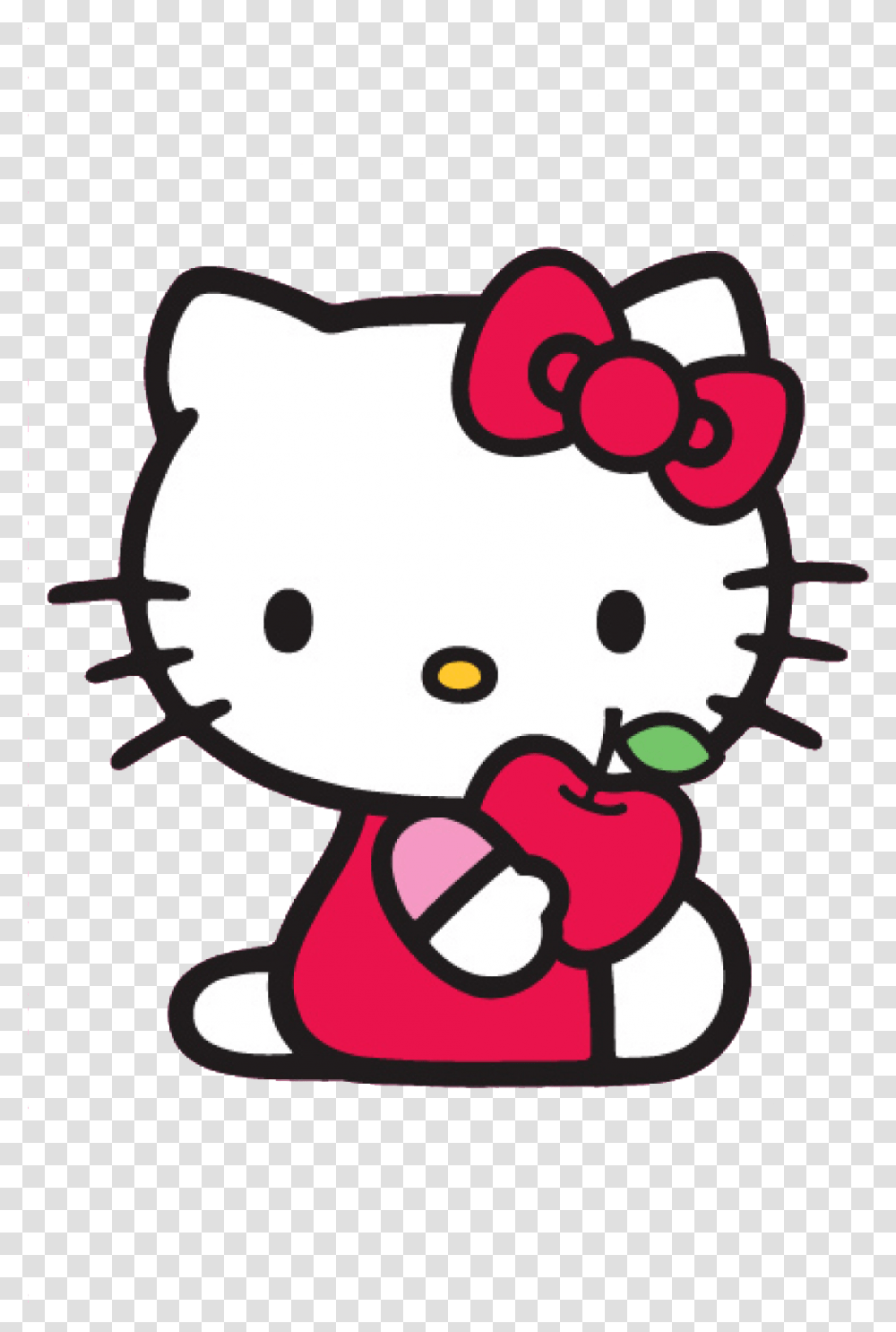 Borders Images And Backgrounds Hello Kitty With Apple, Pillow, Cushion, Label Transparent Png