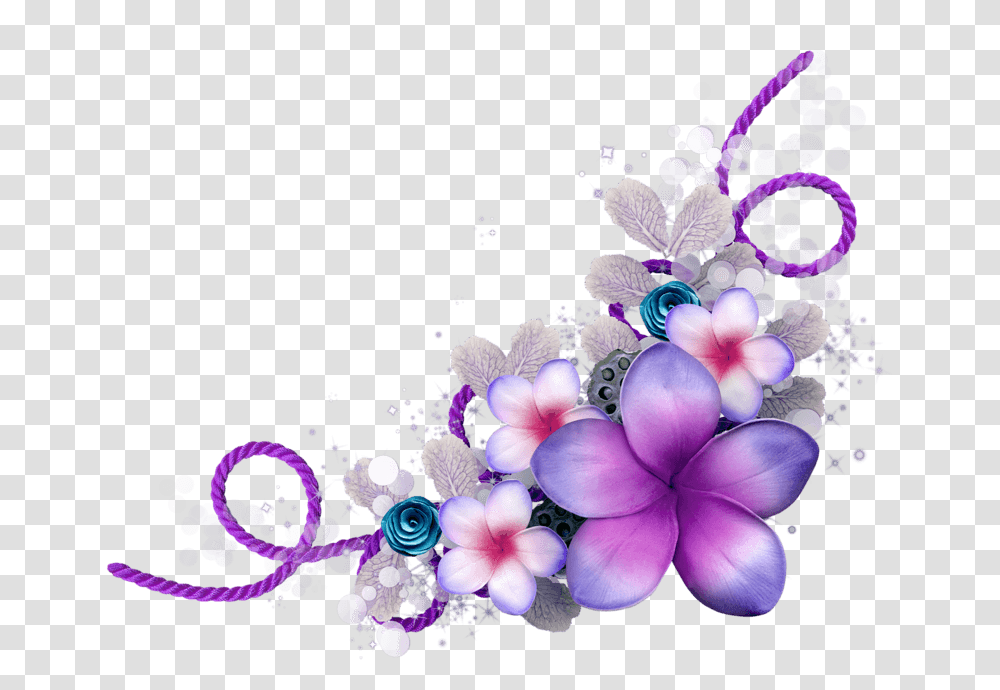 Borders Purple Flowers Corner Borde De Flores Morado, Graphics, Art, Floral Design, Pattern Transparent Png