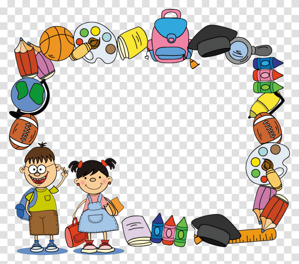 Bordes De Graduacin En Students Border Clipart, Crowd, Comics Transparent Png