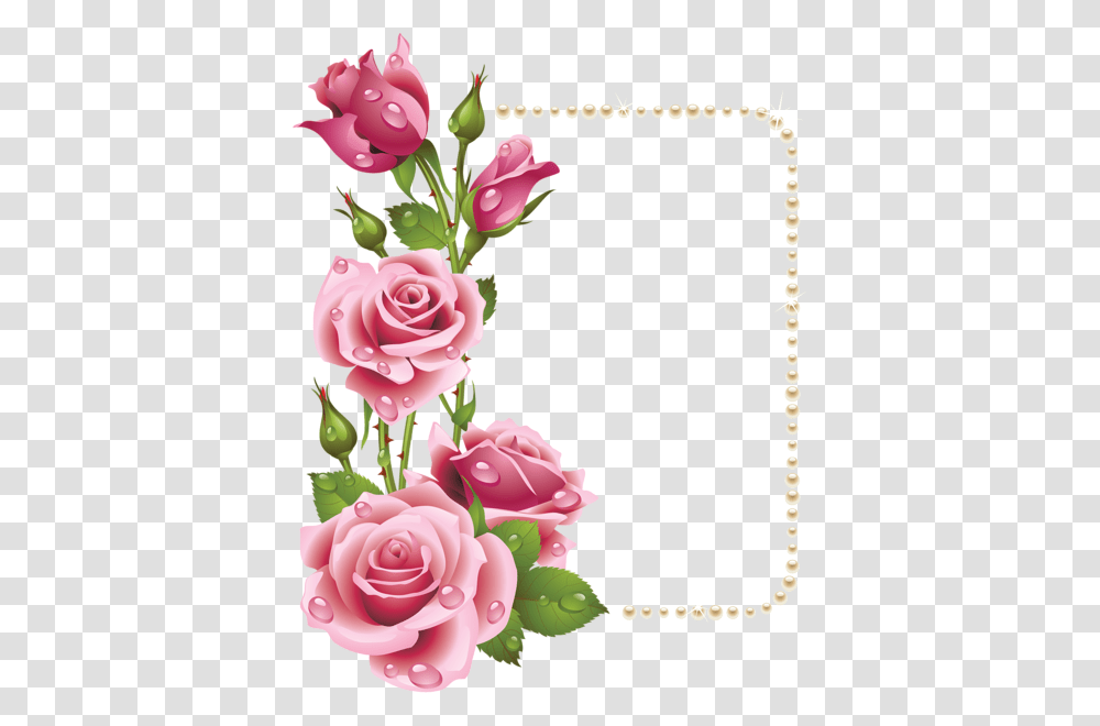 Bordures Roses Pour Poeme Craft Flores, Plant, Flower, Blossom Transparent Png