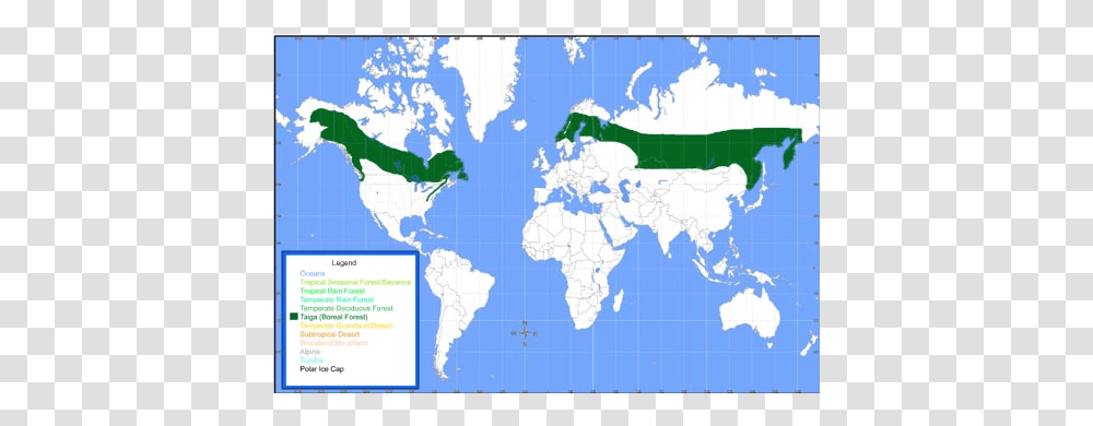 Boreal Forest Of The World, Map, Diagram, Plot, Atlas Transparent Png