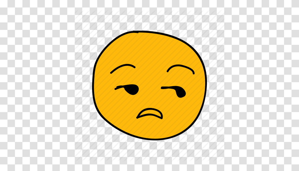 Bored Drawn Emoji Face Hand Meh Messenger Icon, Egg, Food, Drawing Transparent Png