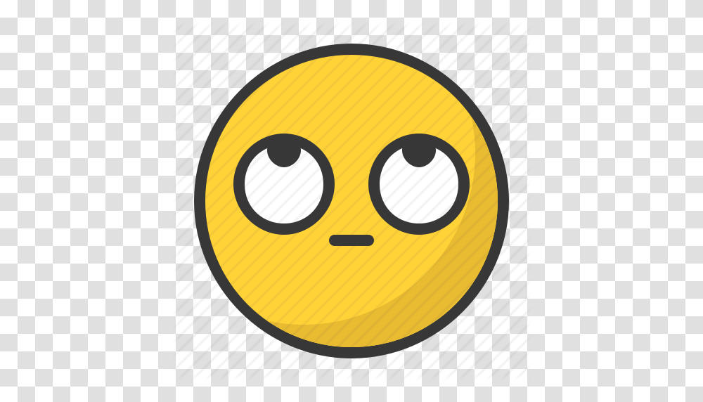 Bored Emoji Emoticon Eyes Roll Up Icon, Light, Pac Man Transparent Png