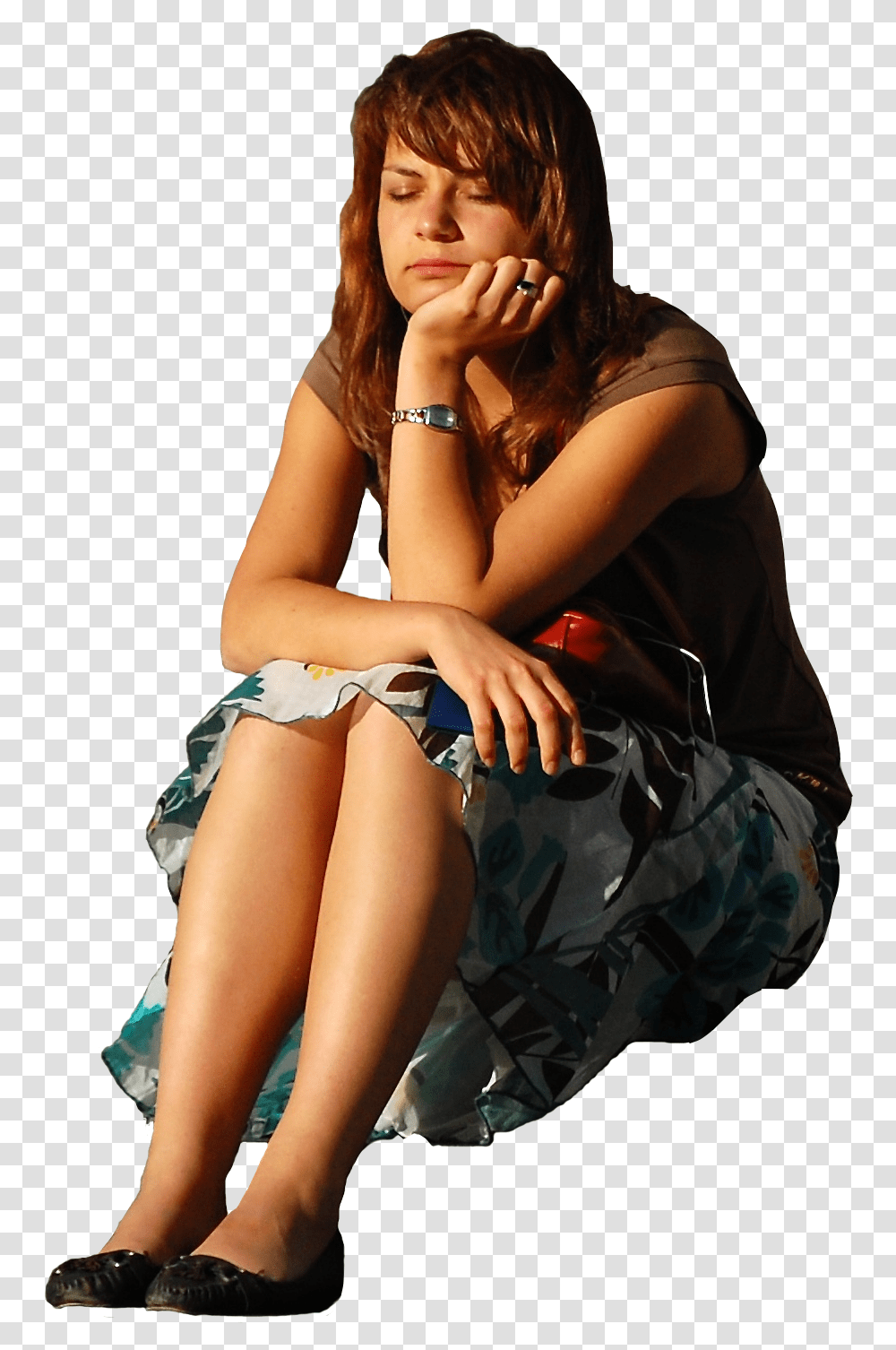 Bored People Sit Down Girl, Person, Finger, Shoe Transparent Png