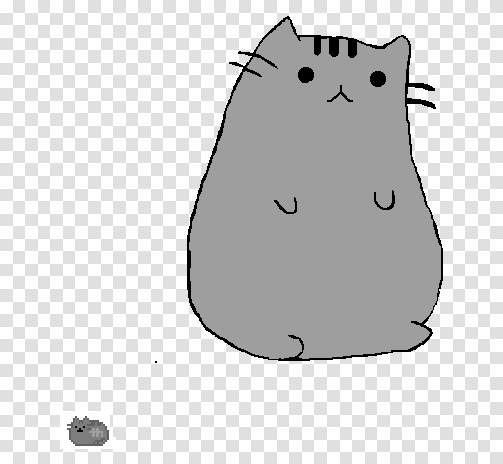 Bored Pusheen Cat, Animal, Silhouette, Moon, Mammal Transparent Png