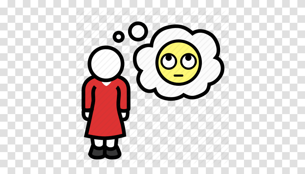 Boredom Contempt Distain Dubious Eye Roll Questioning Woman Icon, Drawing, Doodle Transparent Png