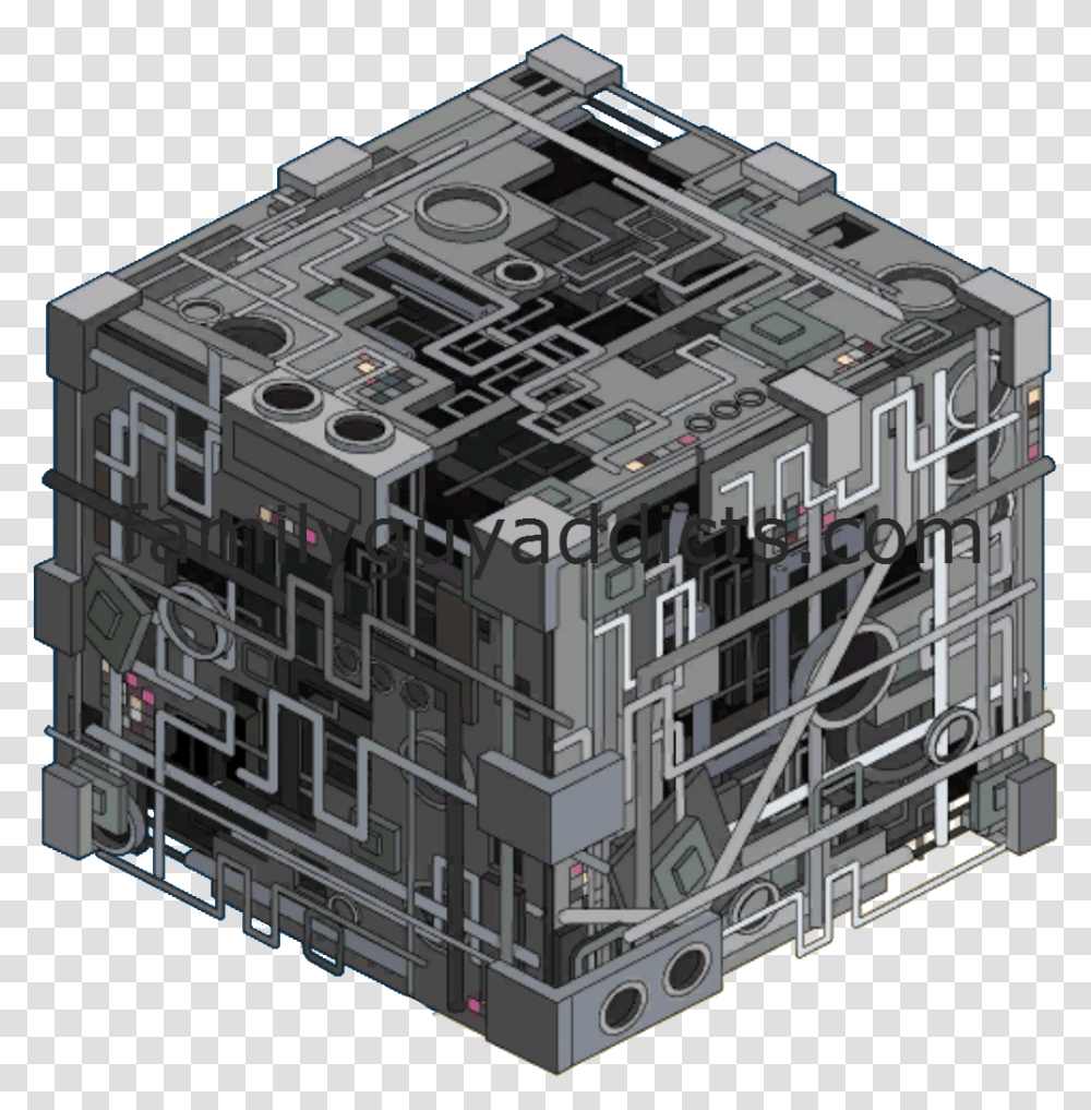 Borg Cube Top Down Borg Starships, Hardware, Electronics, Scoreboard, Electronic Chip Transparent Png