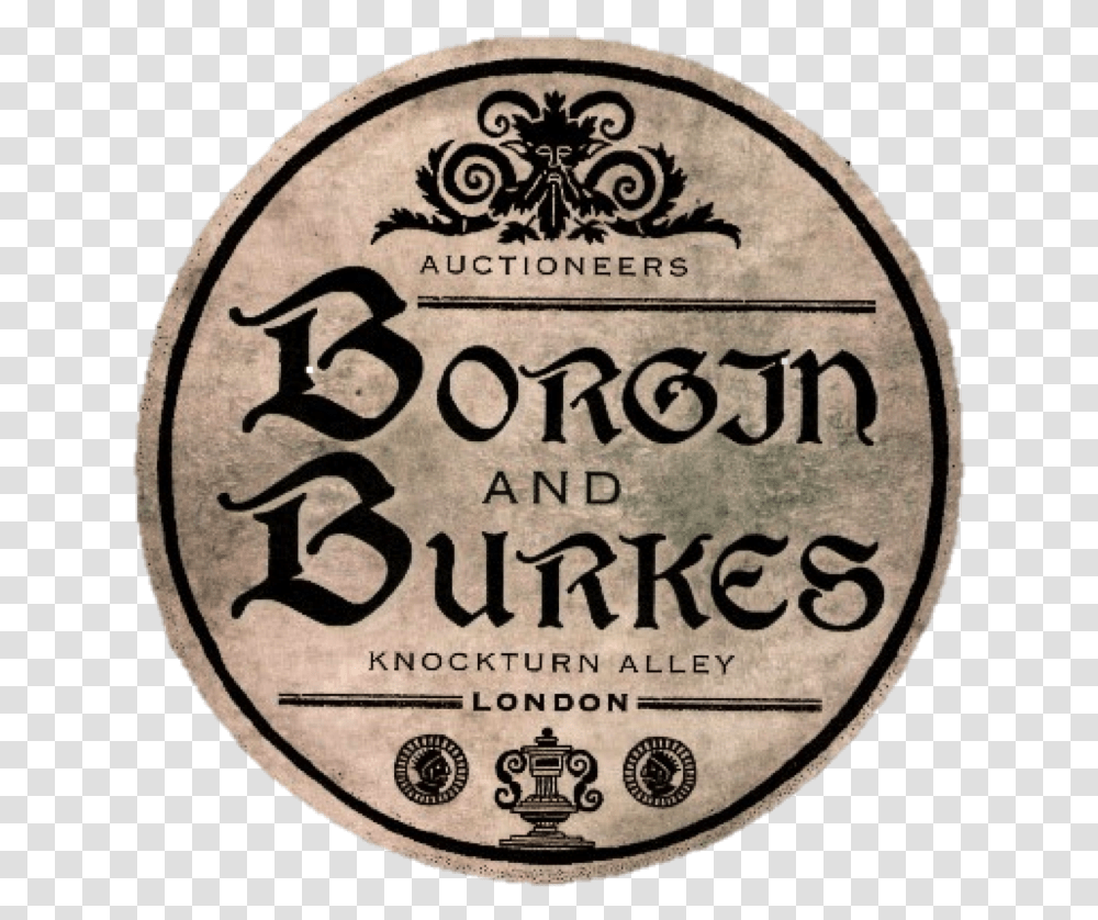 Borgin And Burkes Sign, Label, Word, Calligraphy Transparent Png