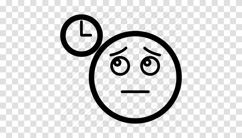 Boring Clock Emoji Emoticon Time Waiting Icon, Face Transparent Png