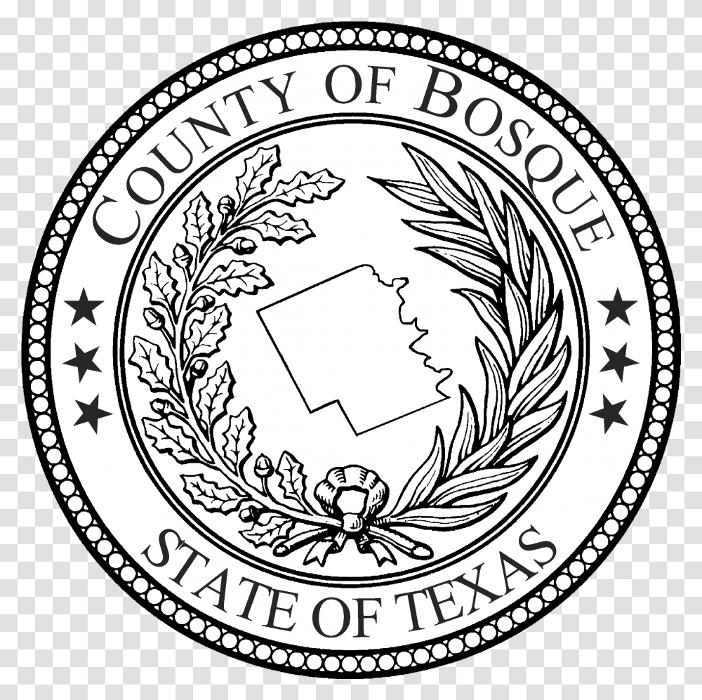 Bosque County Seal, Coin, Money, Emblem Transparent Png