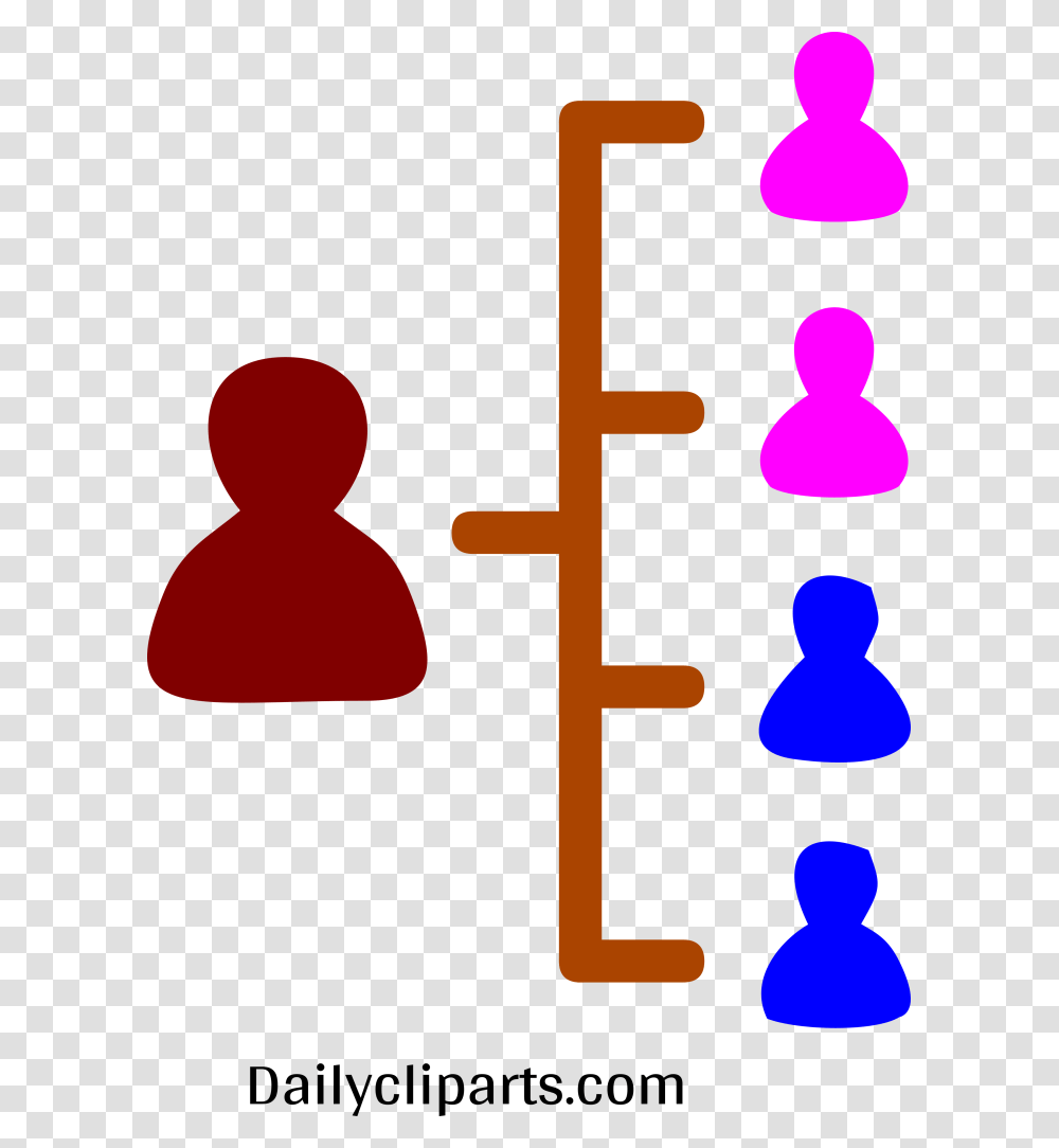 Boss 2 Male 2 Female Managers Office Hierarchy Icon, Number, Cross Transparent Png
