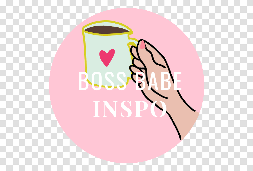 Boss Babe Inspo Icon Miss Creative Belle Illustration, Coffee Cup, Washing, Face, Latte Transparent Png