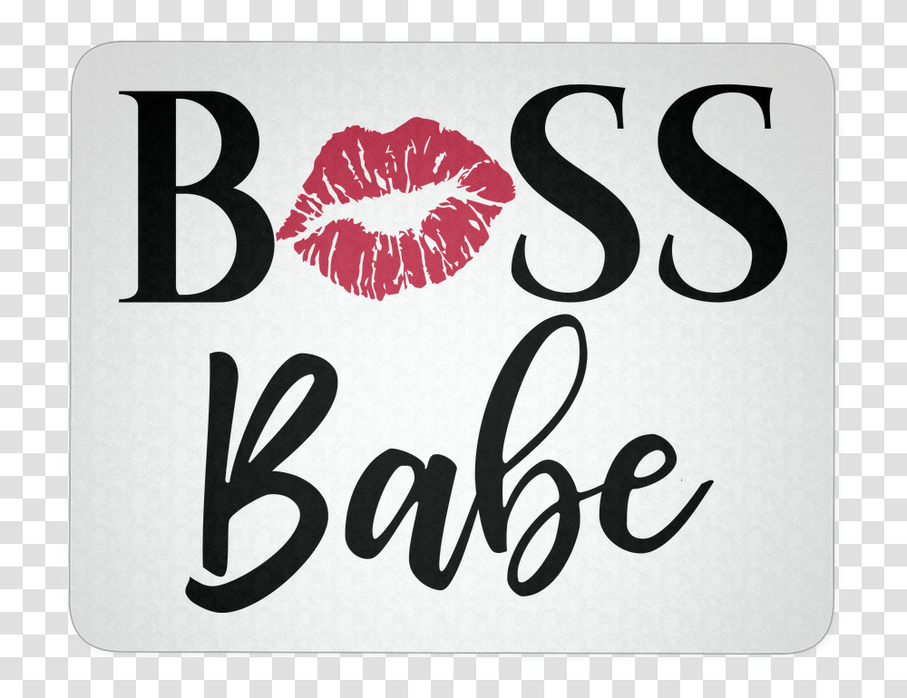 Boss Babe Lipstick Kiss Print Label, Number, Alphabet Transparent Png